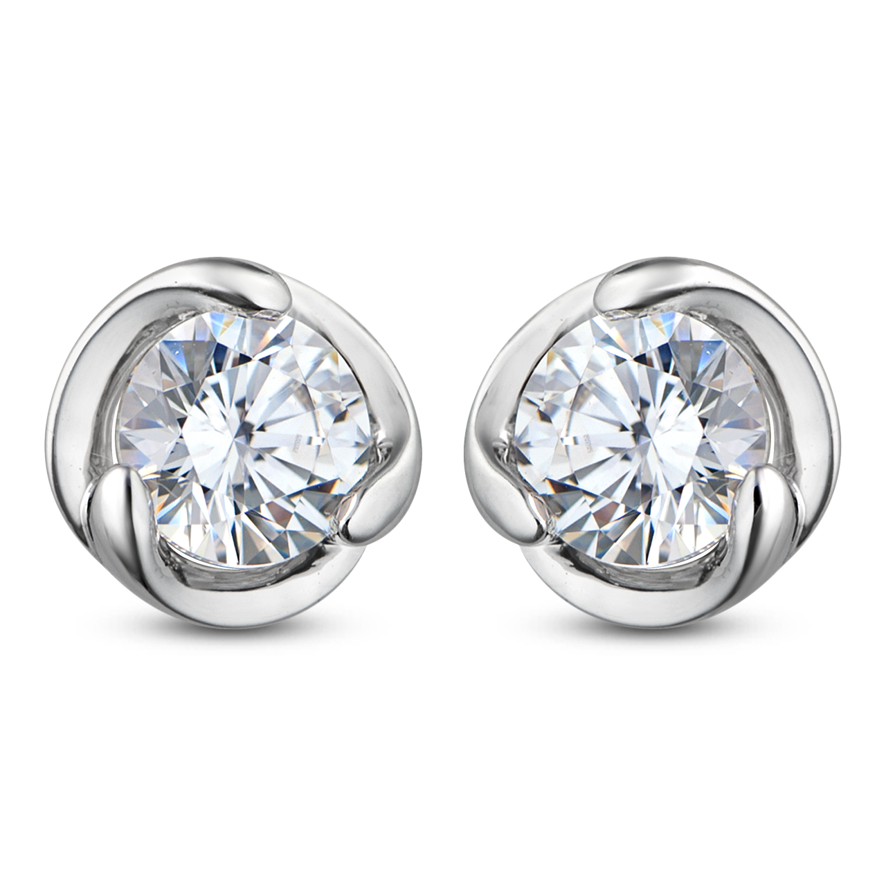 Bộ trang sức Vàng trắng 10K đính đá ECZ